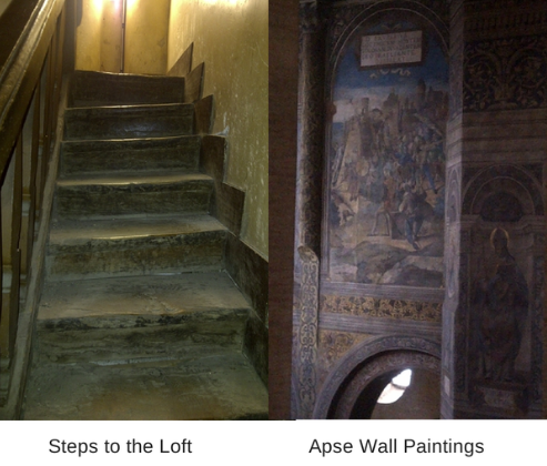 Loft Steps and Wall Paintings