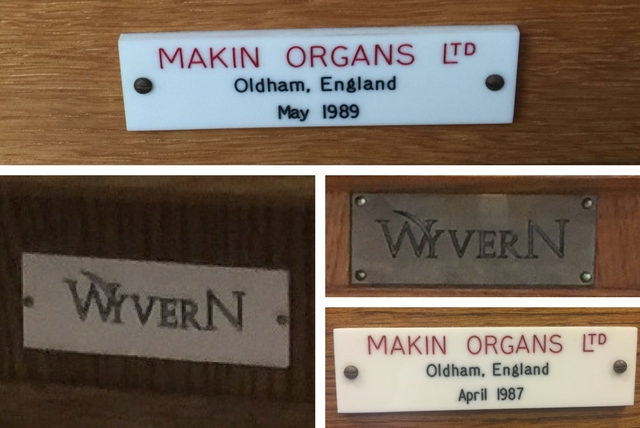 Older Makin & Wyvern Organs - Labels