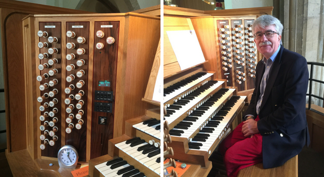 Llandaff Cathedral - David at organ console