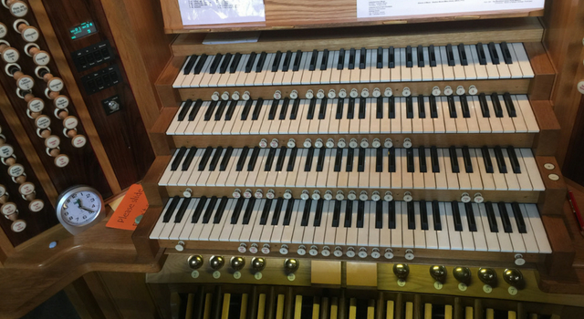 Llandaff Cathedral - organ console