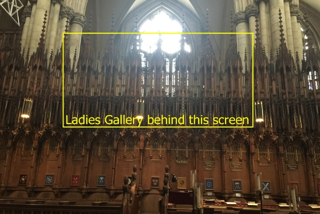 York Minster - Choir north side screen with ladies gallery