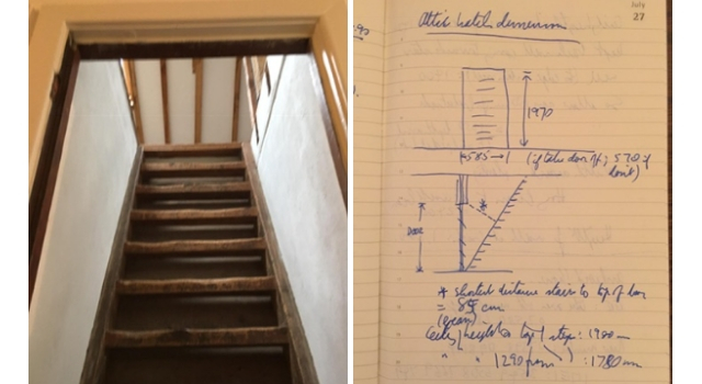 Staircase and drawings