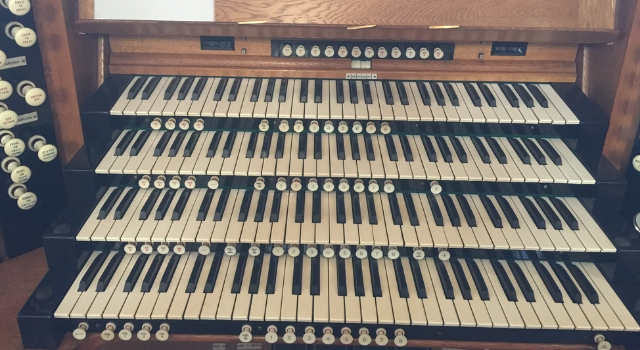St Bride Church Organ Keyboard