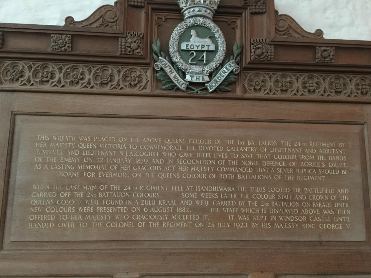 Brecon Cathedral Memorial plaque