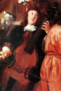 Buxtehude playing a viol, apparently the only surviving portrait