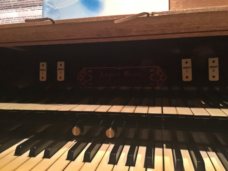 Margam Abbey Organ Combination tabs