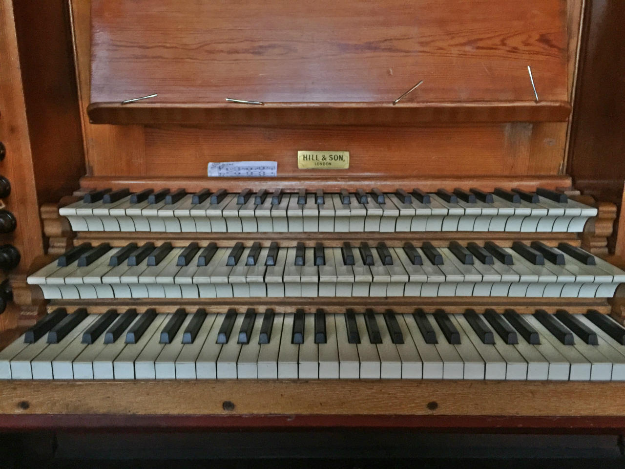 St Germans organ keyboard