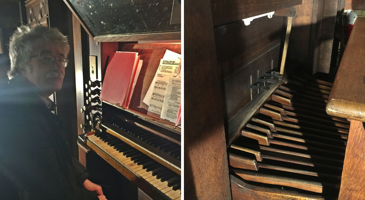 St Peter's Pentre Organ Console and Pedal Board
