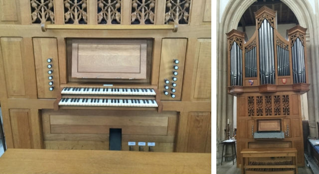 Woodstock Organ Console Fotheringhay Church
