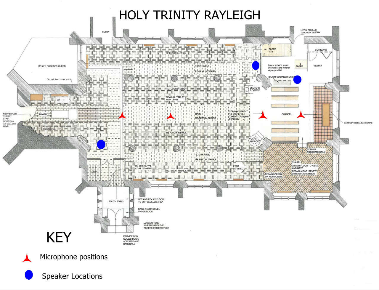 Holy trinity floor plan marked up