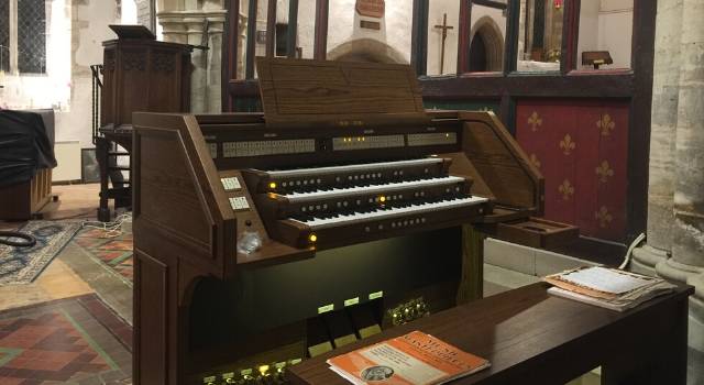 Viscount Envoy Organ at All Hallows Church Hargrave