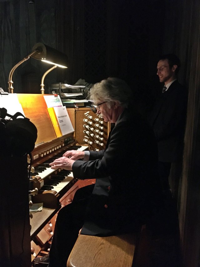 David and Peter at Westminster Cathedral Apse organ console