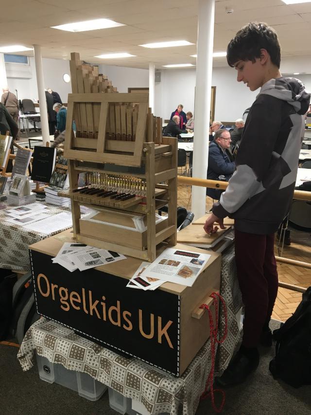 The Orgelkids UK instrument being demonstrated during one of the breaks