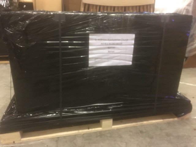 Bass organ speakers packed for shipping