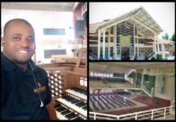 Viscount organ installation in St Andrew's Church in Nairobi Kenya. Ibok at Regent 356D organ console and interior and exterior pictures of the church.