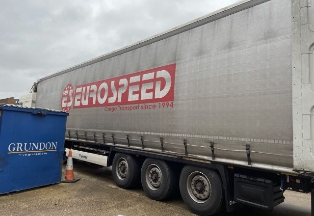Eurospeed lorry at Viscount warehouse