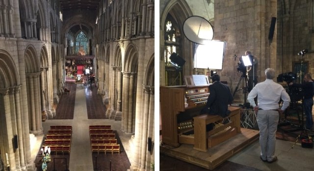 Viscount filming at Selby Abbey