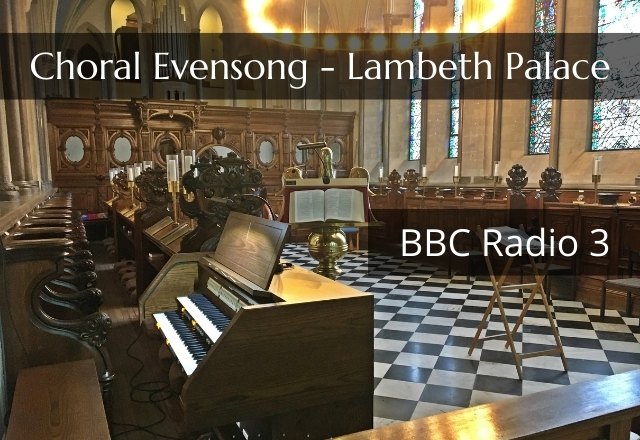 Choral Evensong Lambeth Palace with Viscount organ in the foreground