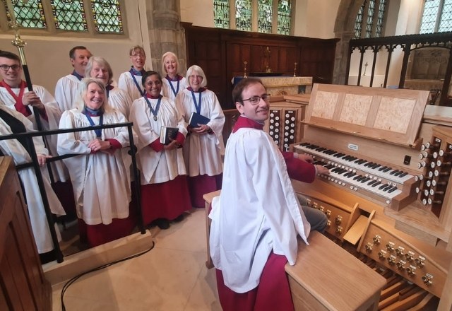 Holy Trinity Church Organ and the Choir.
