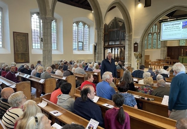 Holy Trinity Rayleigh Audience filling up before Anna Lapwood's concert