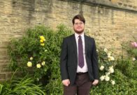 Cassian Southwick outside the church of St John’s, Brandon