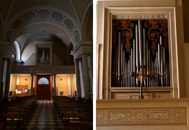 Volterra Church organ and nave