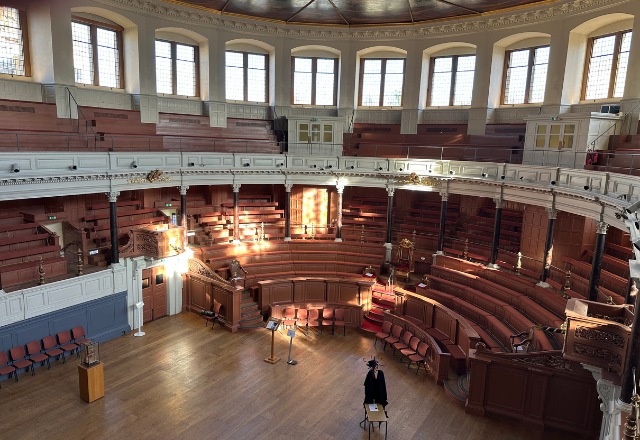 Sheldonian theatre filled by the eastern sunrise