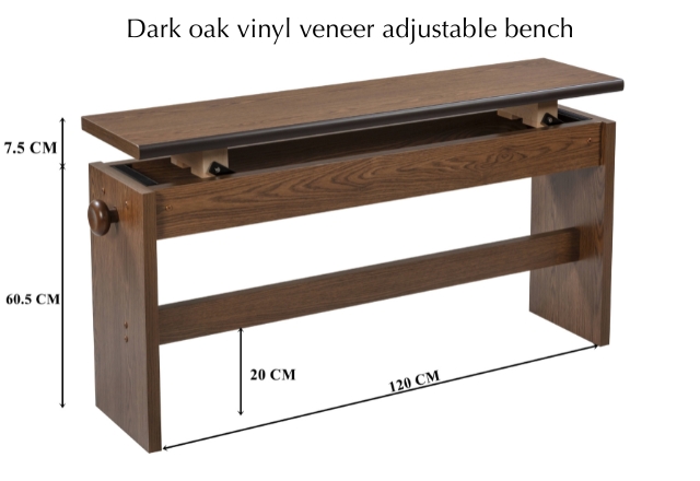 Vinyl veneer adjustable bench